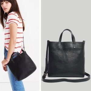 Madewell Black Leather Shoulder Bag